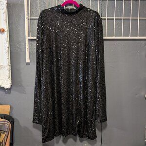 BNWT Joe Fresh x Roxy Earle Black Sparkle Dress Size. 3X